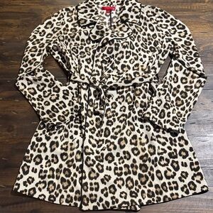 Jennifer Lopez Animal Print Trench Coat